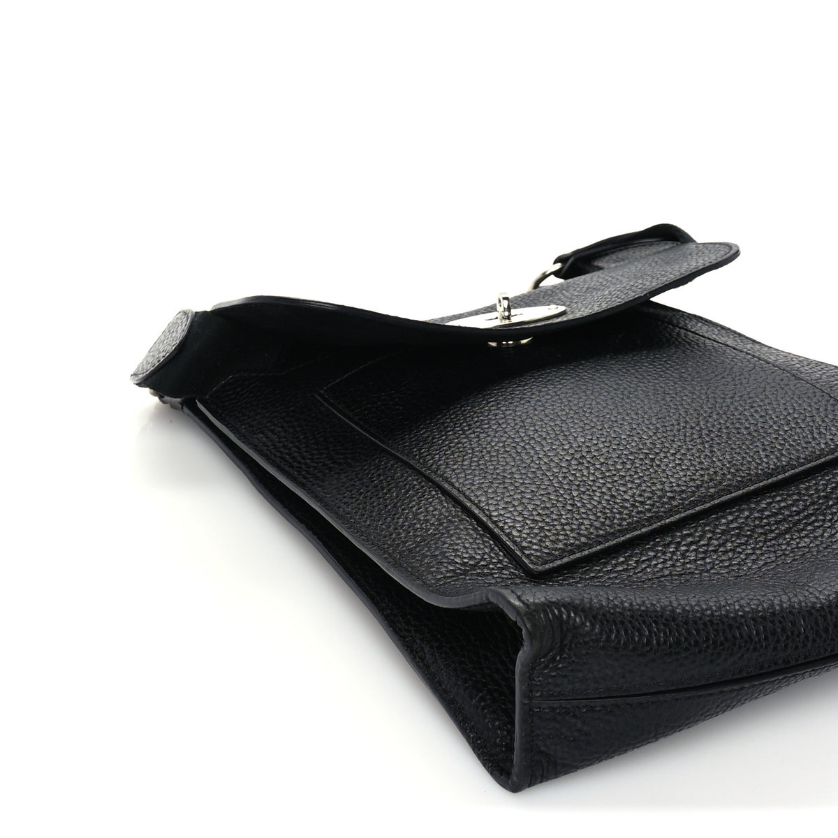 Natural Grain Calfskin Antony Messenger Crossbody Black