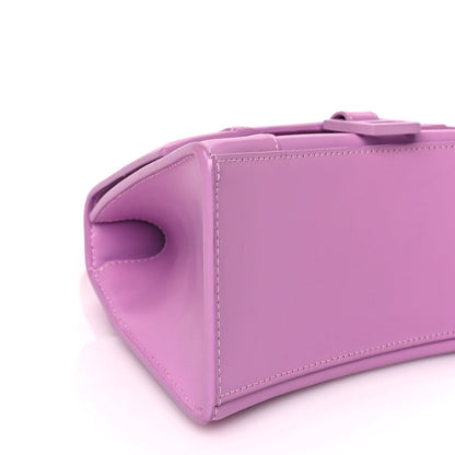 Balenciaga Shiny Box Calfskin Tonal B Small Hourglass Top Handle Bag Lilac 7 of 8