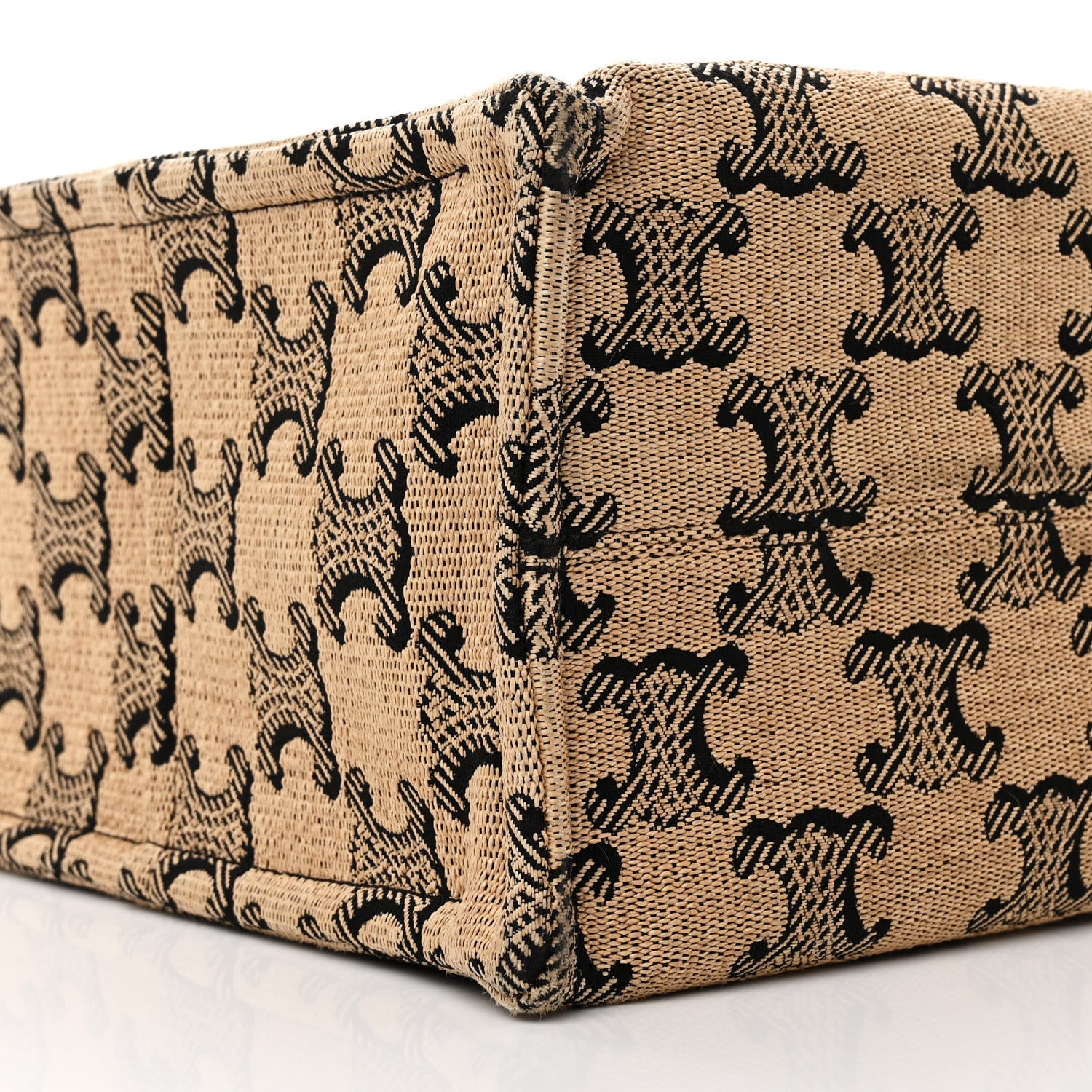 Celine Canvas Calfskin Triomphe Large Cabas Thais Natural Tan 10 of 12