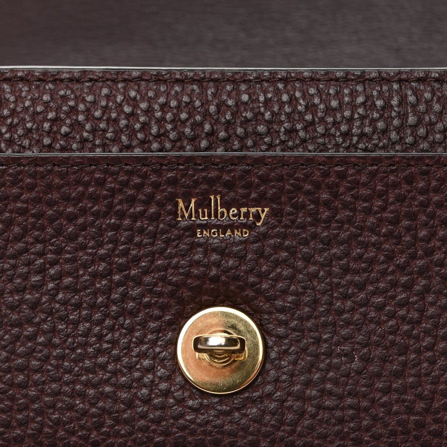 MULBERRY Grain Vegetable Tanned Calfskin Darley Wallet Oxblood
