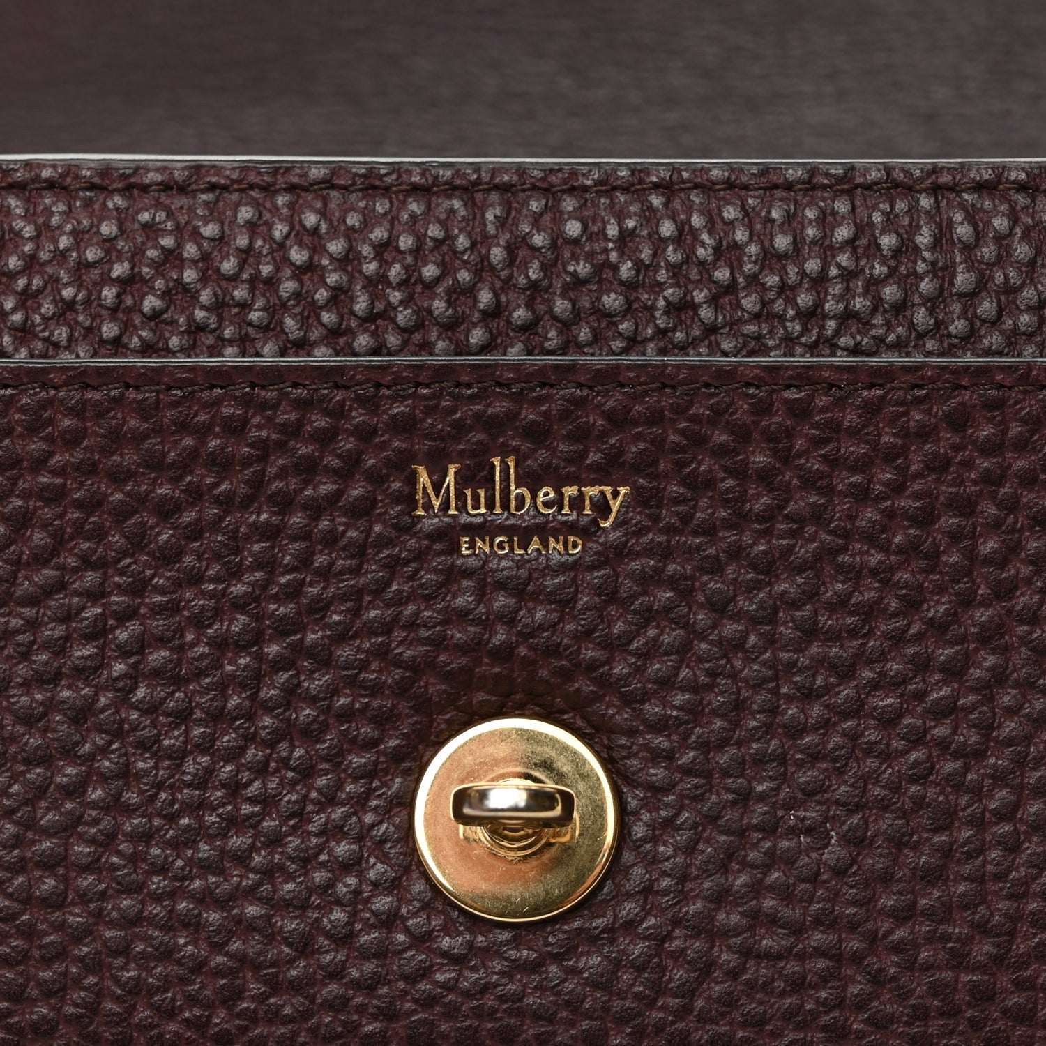 Mulberry MULBERRY Grain Vegetable Tanned Calfskin Darley Wallet Oxblood 5 of 12