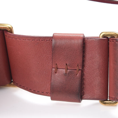 Chanel Calfskin Stitched Large Drawstring CC Bag Burgundy 13 of 13