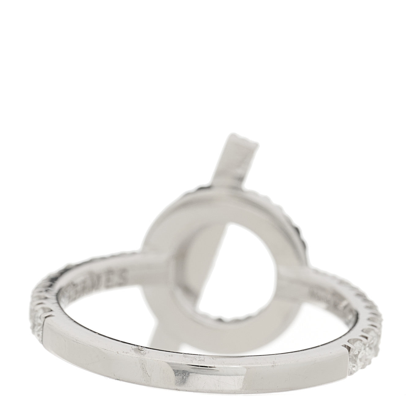 Hermes 18K White Gold Diamond Finesse Ring 52 6 3 of 5