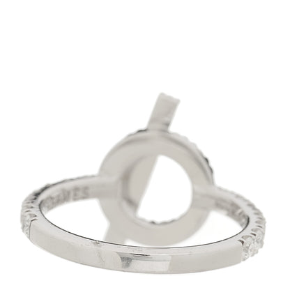 Hermes 18K White Gold Diamond Finesse Ring 52 6 3 of 5