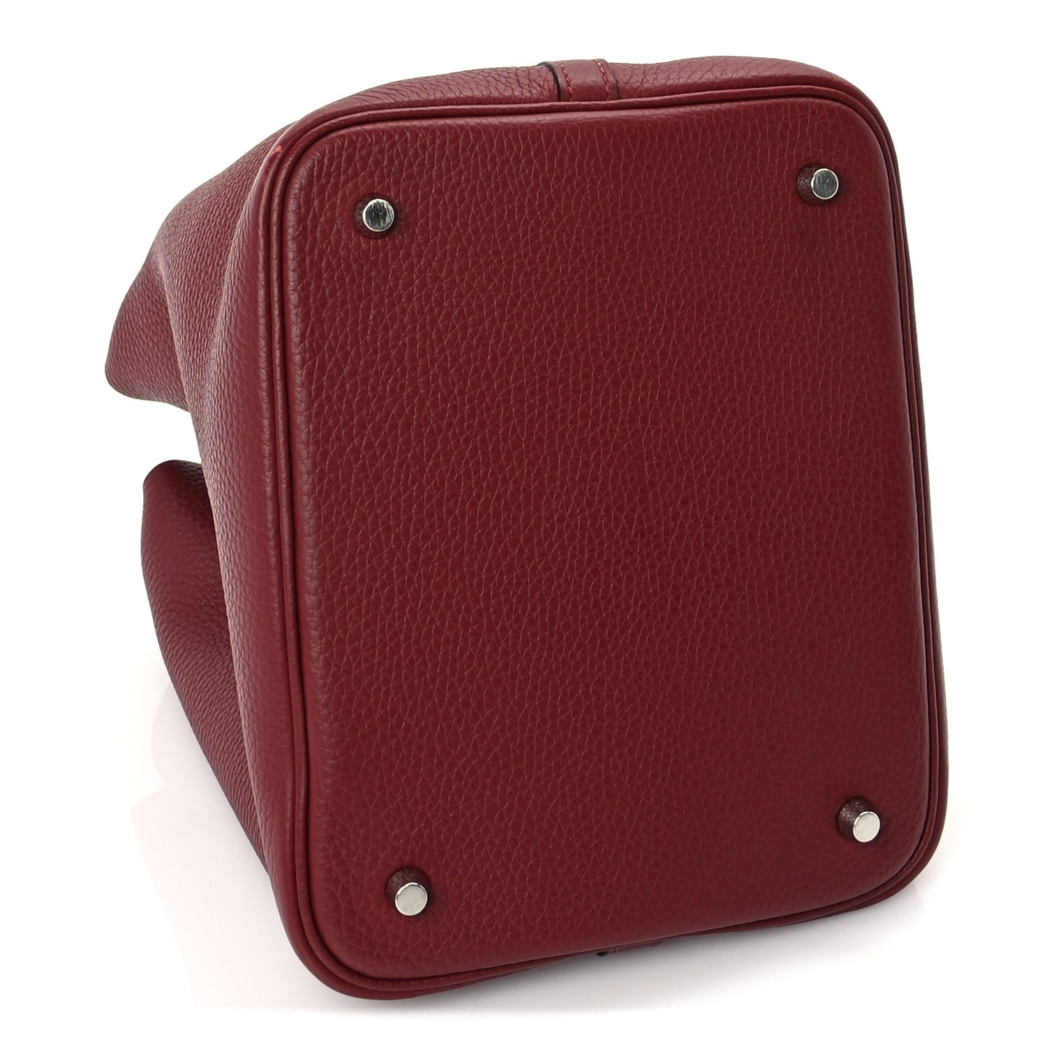 Hermes Taurillon Clemence Picotin Lock 22 MM  Rouge H 3 of 9