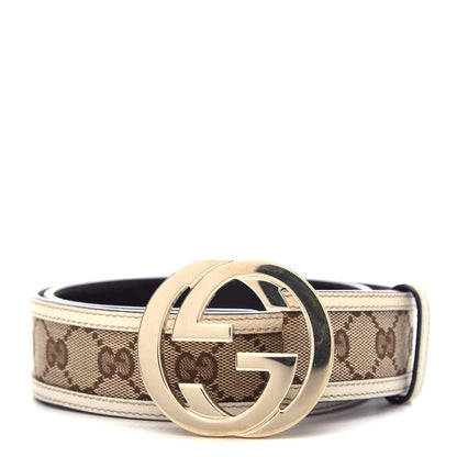 Gucci Monogram Interlocking G Belt 85 34 Off White 1 of 6