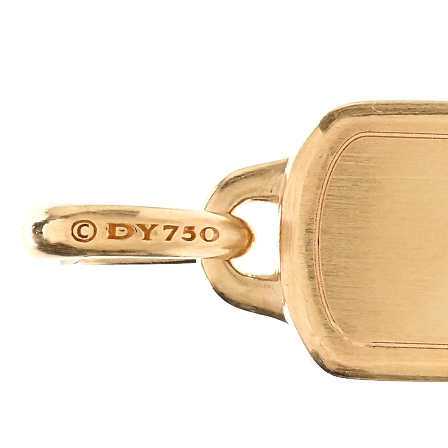 18K Yellow Gold Diamond Cairo Cartouche Amulet Pendant