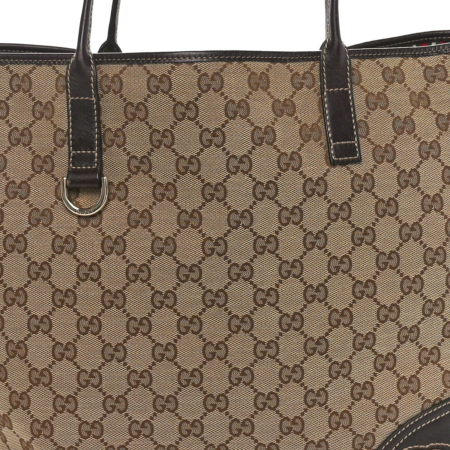 Gucci Monogram Large New Britt Tote Brown 8 of 10