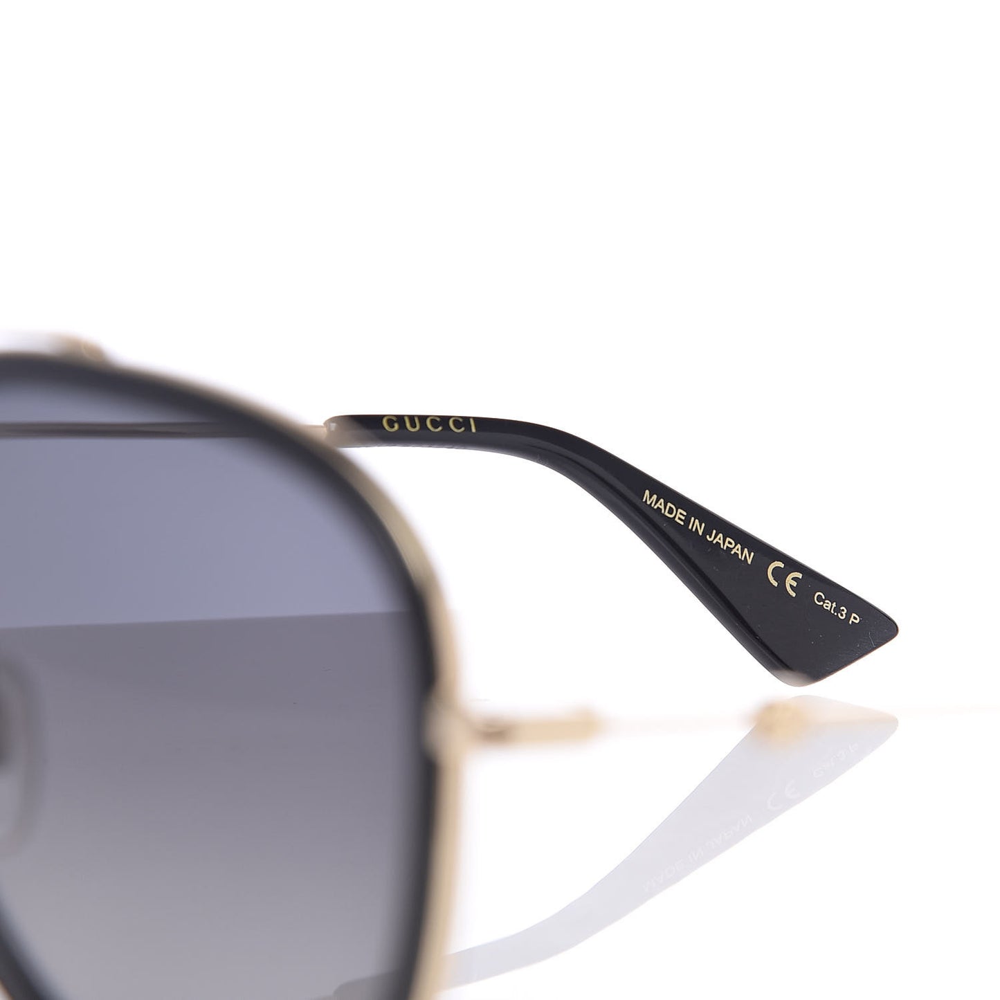 Aviator Sunglasses GG0062S Black Gold