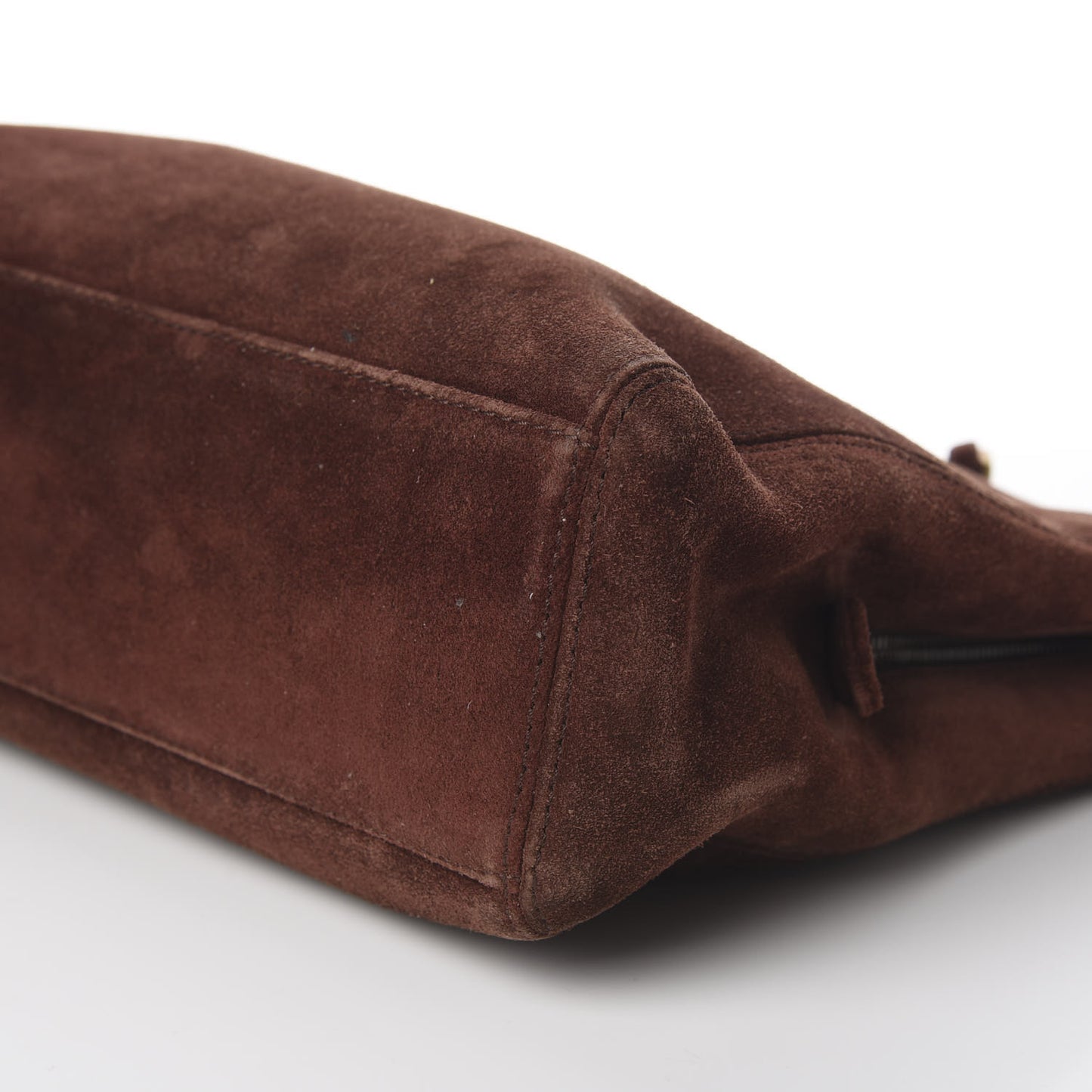 Suede Logo Tote Brown