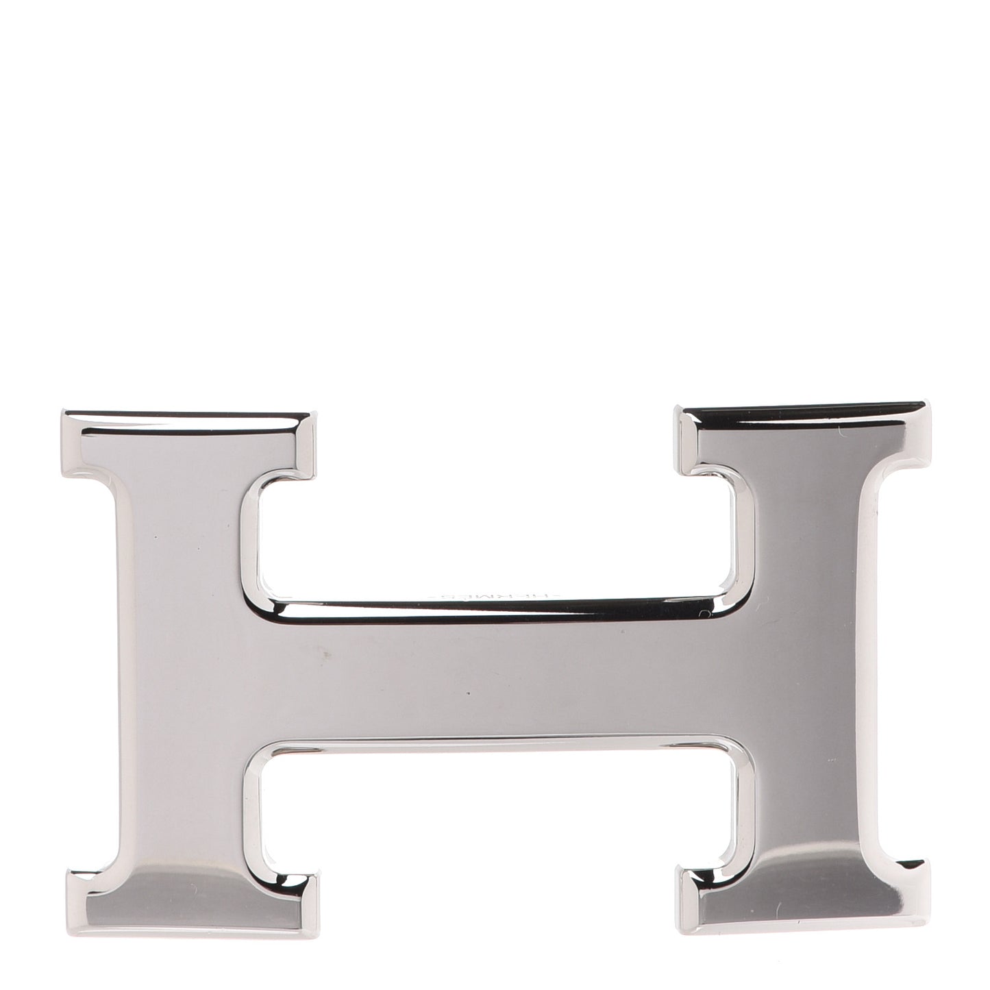 Polished Palladium 32mm H Belt Buckle Silver