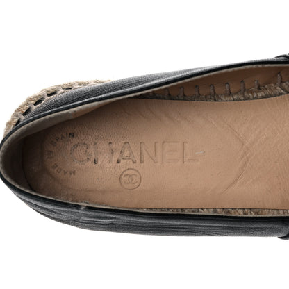 Chanel Lambskin CC Espadrilles 37 Black 8 of 12