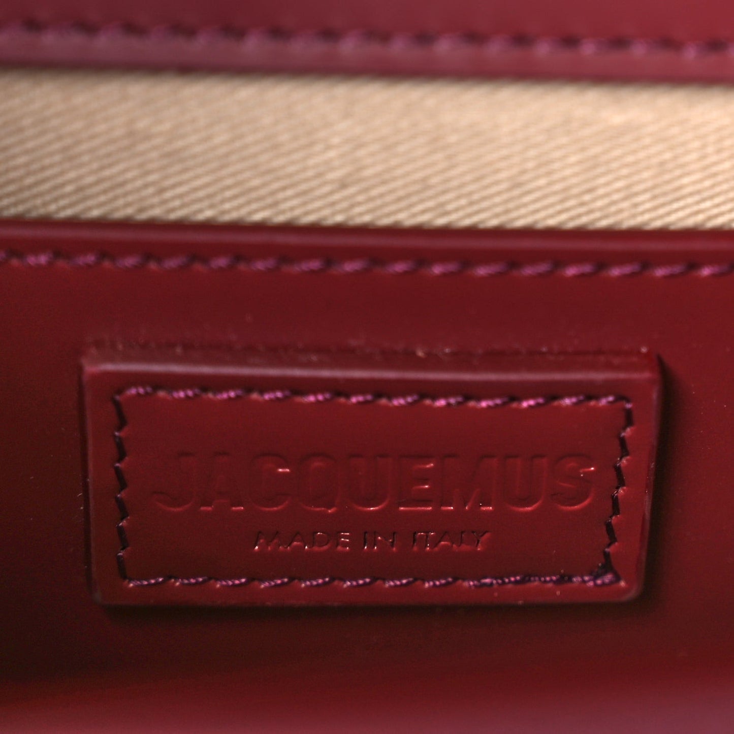 Smooth Calfskin Le Grand Bambino Dark Burgundy