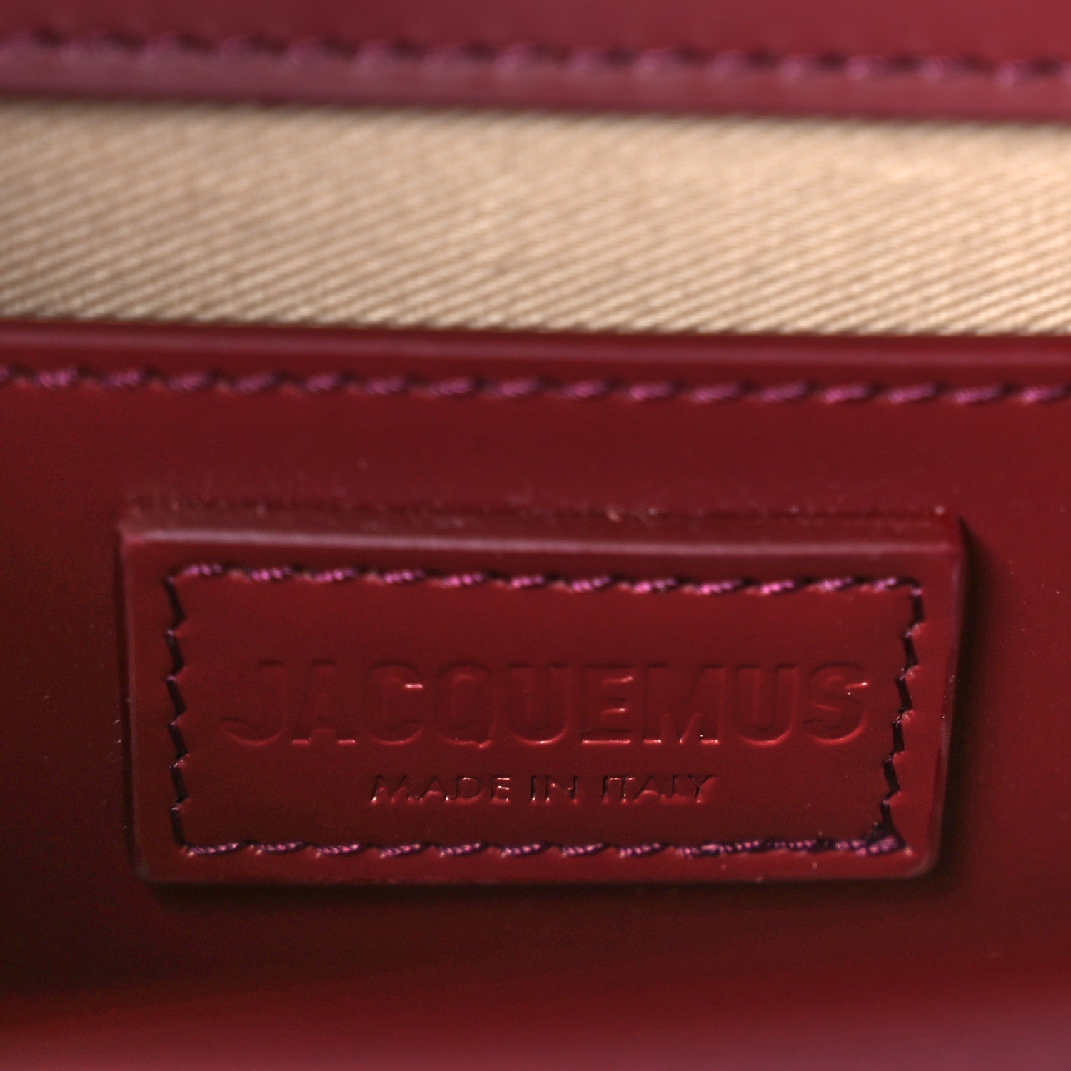 Jacquemus Smooth Calfskin Le Grand Bambino Dark Burgundy 5 of 8