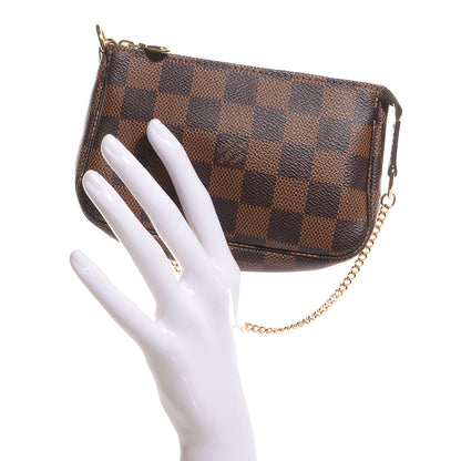 Louis Vuitton Damier Ebene Mini Pochette Accessories Bag 2 of 8