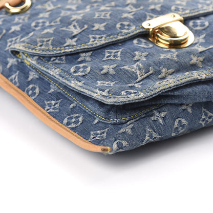 Louis Vuitton Monogram Denim Sac Plat Blue 6 of 9