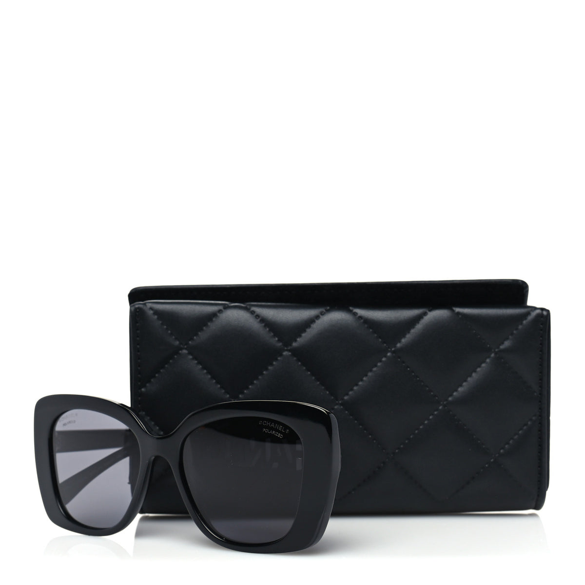 Chanel Acetate Strass Polarized Square Sunglasses 5422-B-A Black 7 of 7