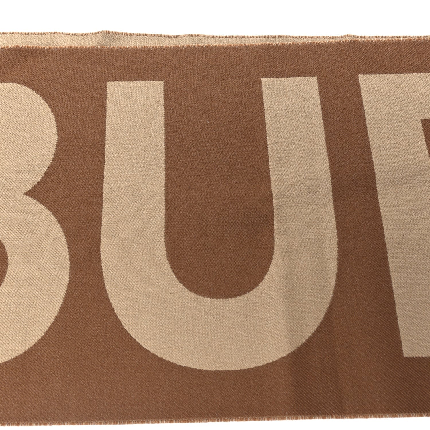 Burberry Wool Logo Football Scarf Birch Brown 3 of 4