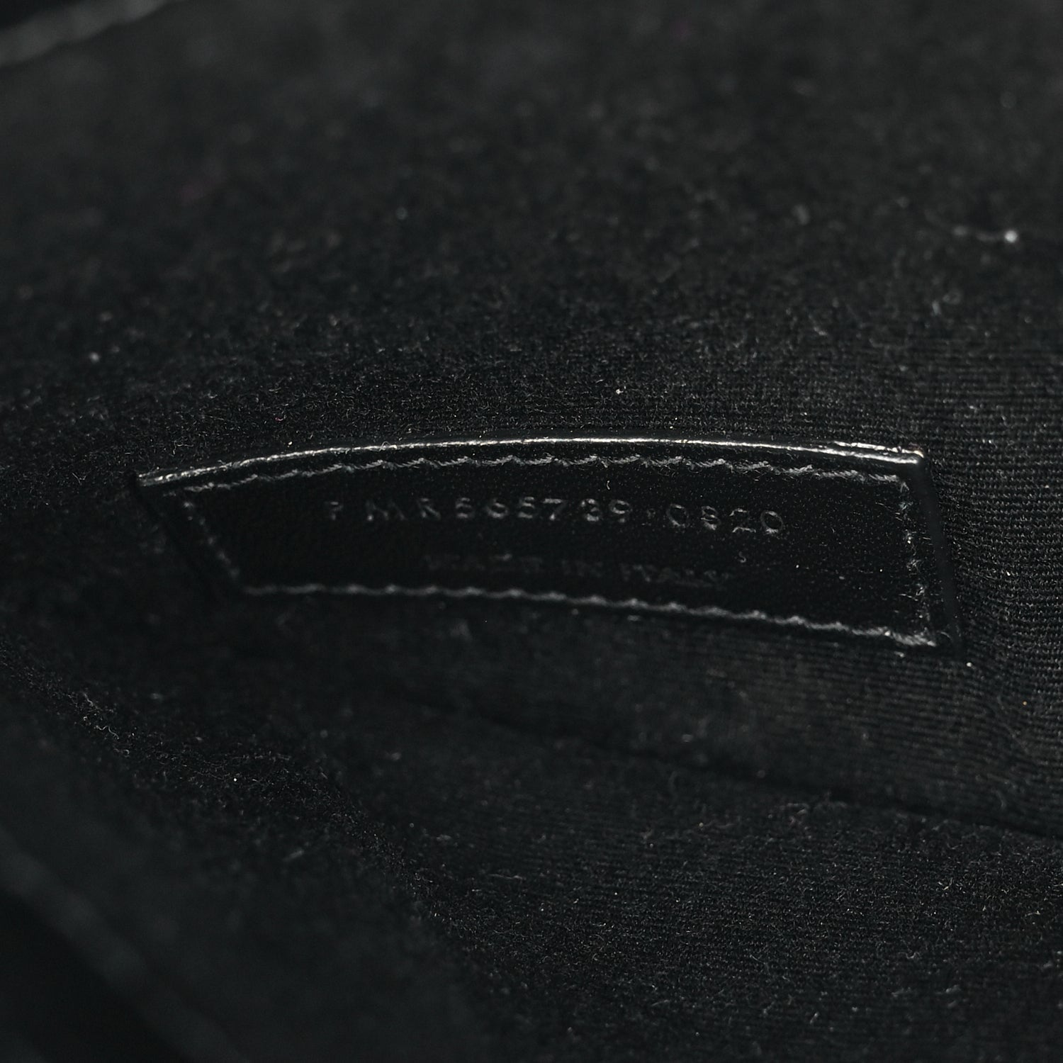 Saint Laurent Calfskin Crocodile Embossed Uptown Monogram Clutch Black 7 of 9