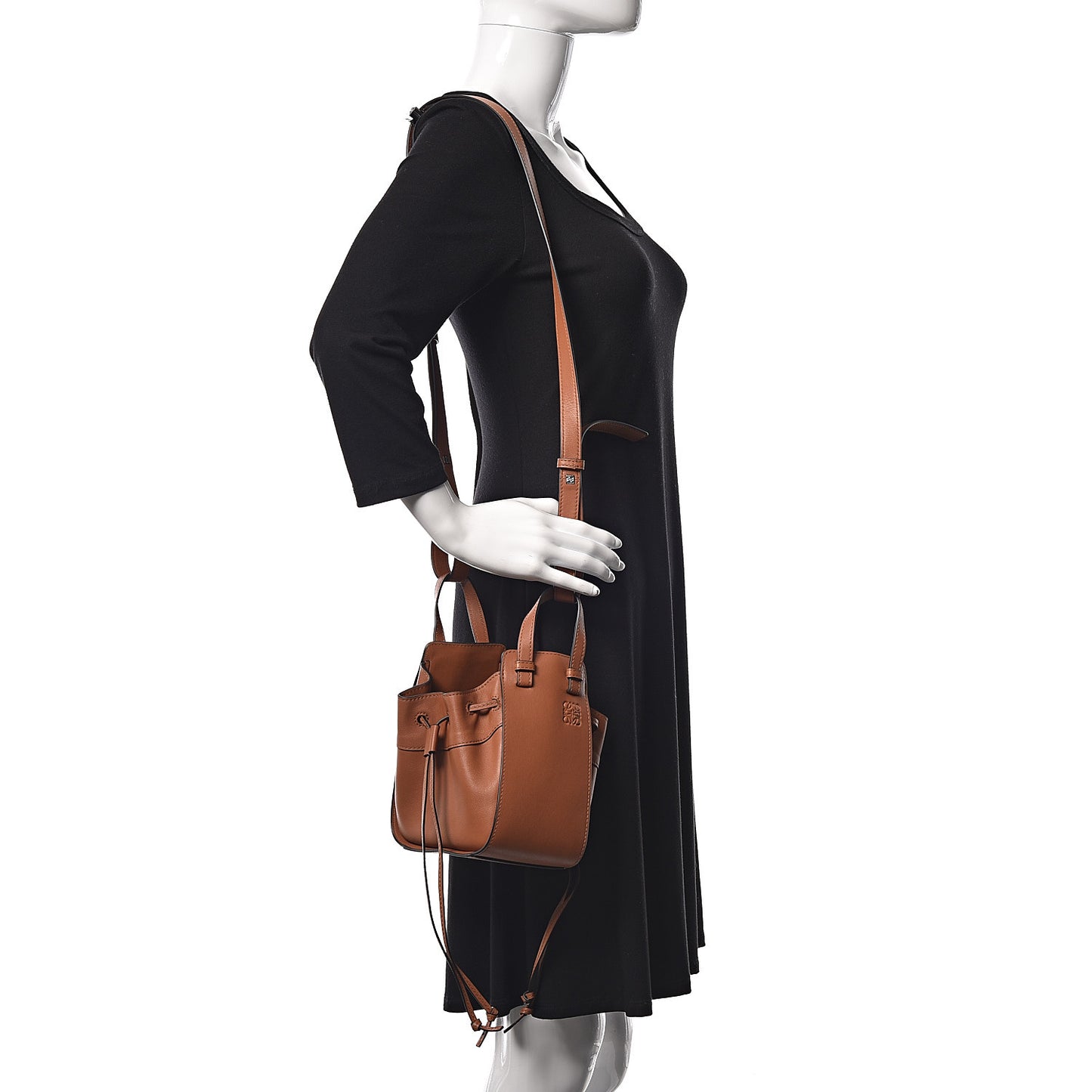 Calfskin Mini Hammock Shoulder Bag Tan