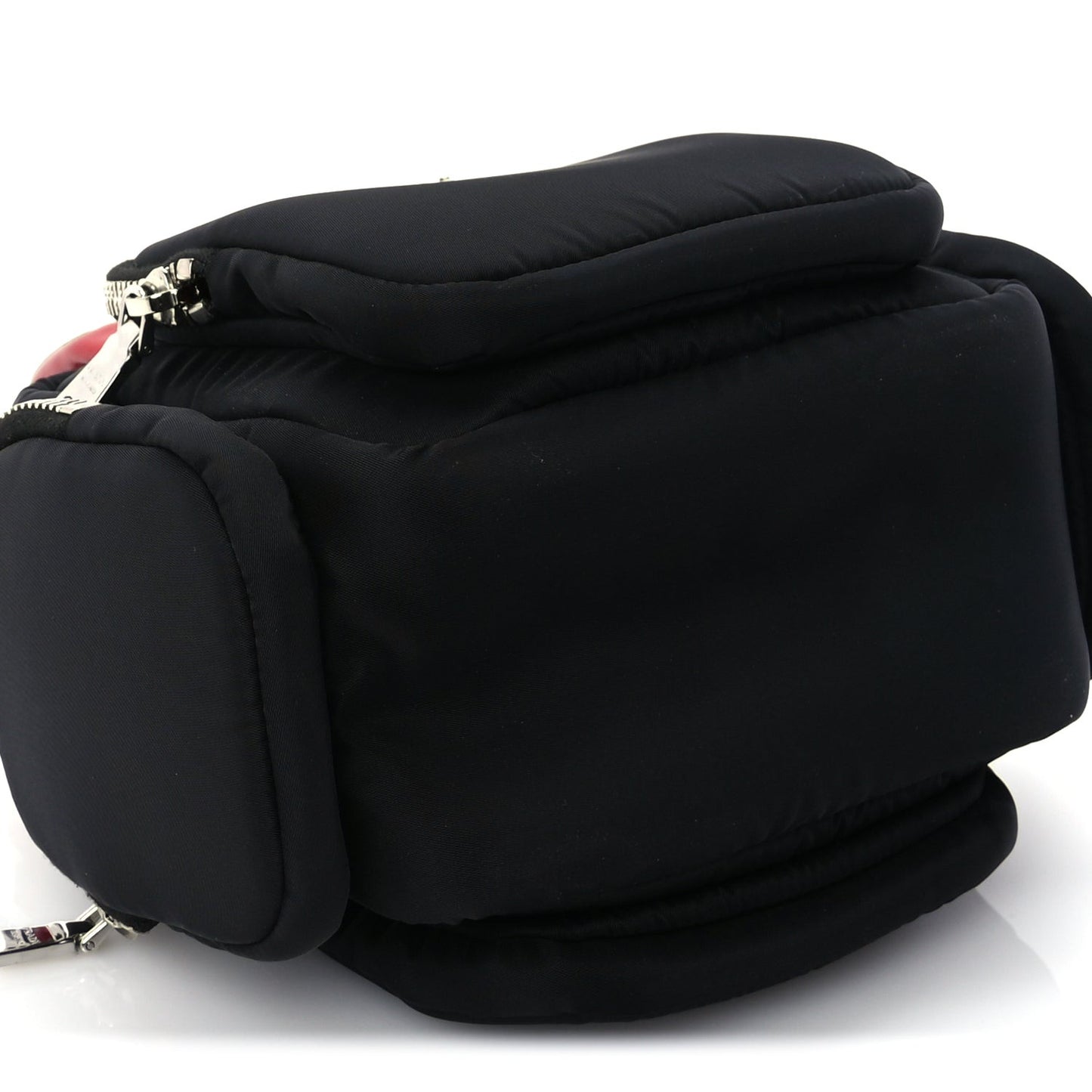 Tessuto Nylon Pocket Top Handle Cargo Bag  Black Fuoco