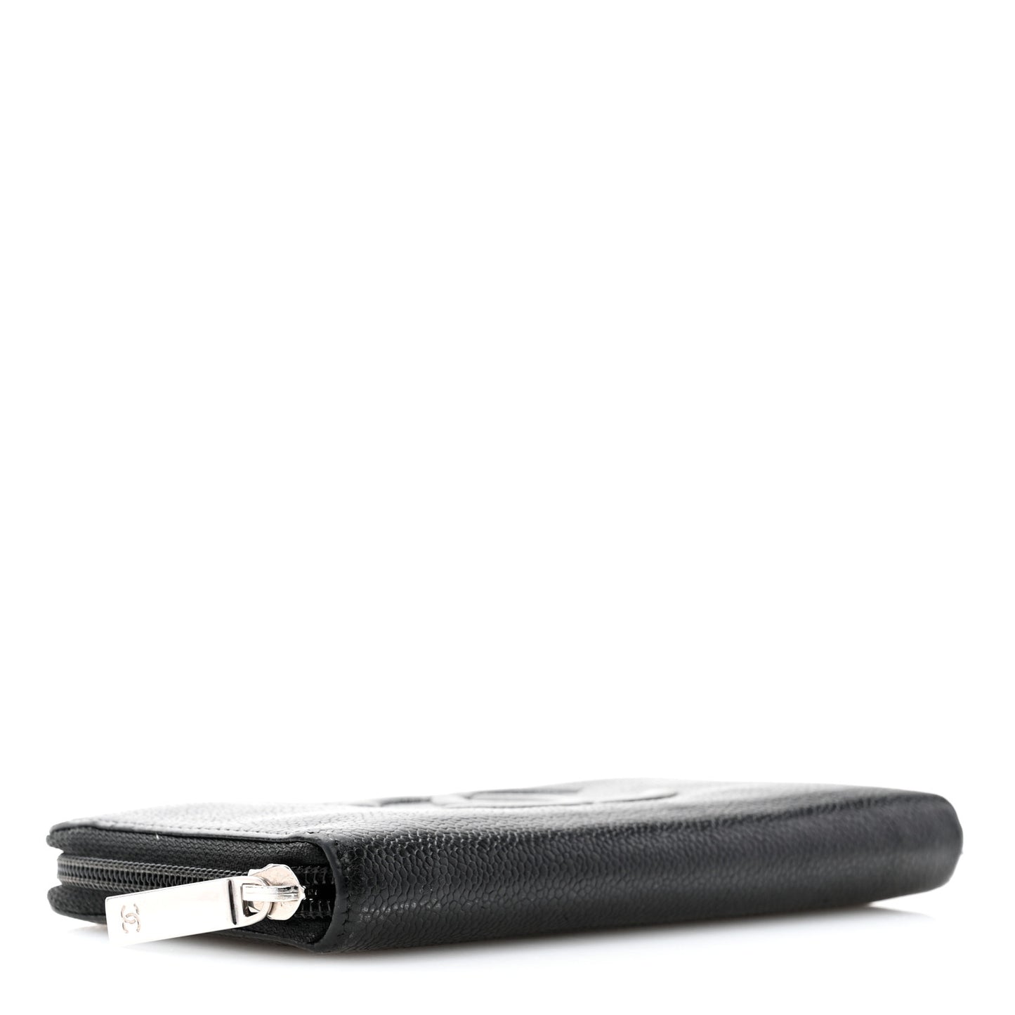 Caviar Large Timeless CC Zip Around Wallet Black