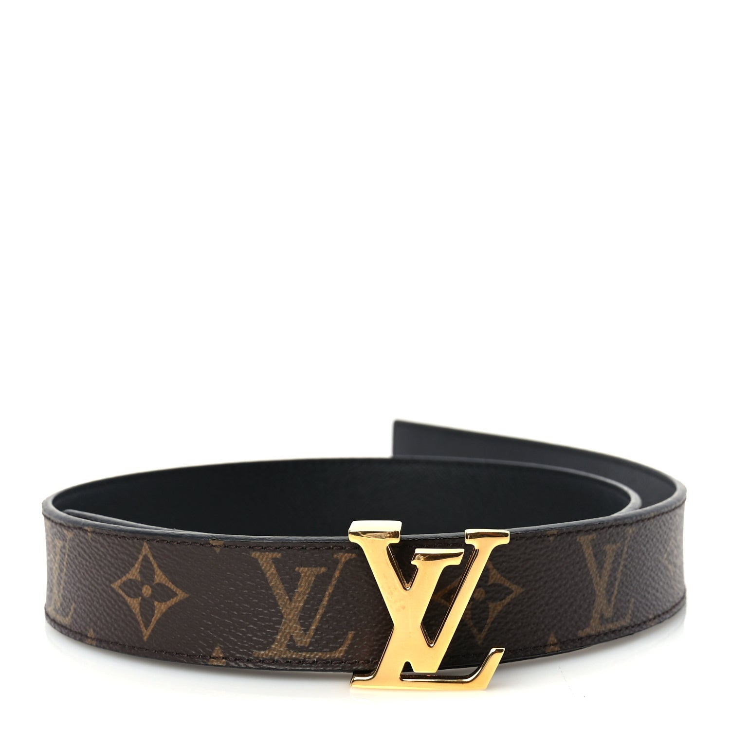 Louis Vuitton Calfskin Monogram 30mm LV Iconic Reversible Belt 75 30 Black 1 of 5