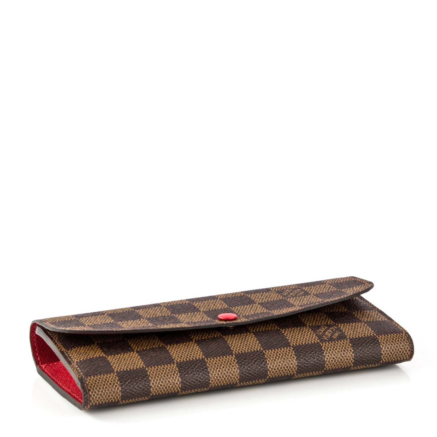 Damier Ebene Emilie Wallet Red