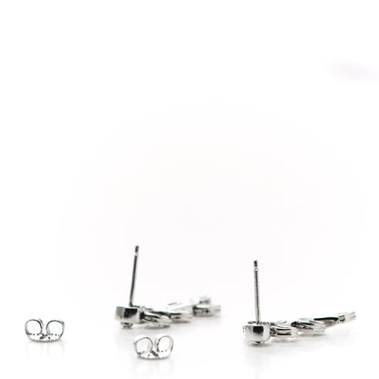 Tiffany Platinum Diamond Garland Leaf Earrings 3 of 5