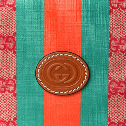 Gucci X DANS LE VERT GG Supreme Monogram Cuoio Web Mini Retro Interlocking G Beauty Case Beige Rosso Ebony Harness Brown 6 of 8