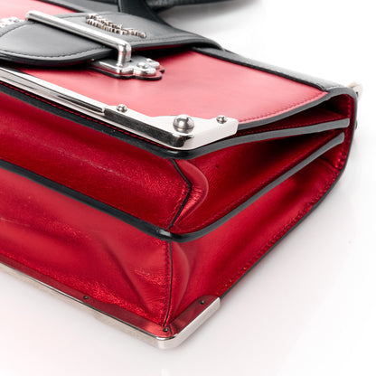 Prada City Calf Saffiano Cahier Bag Rosso Mordore Black 11 of 11