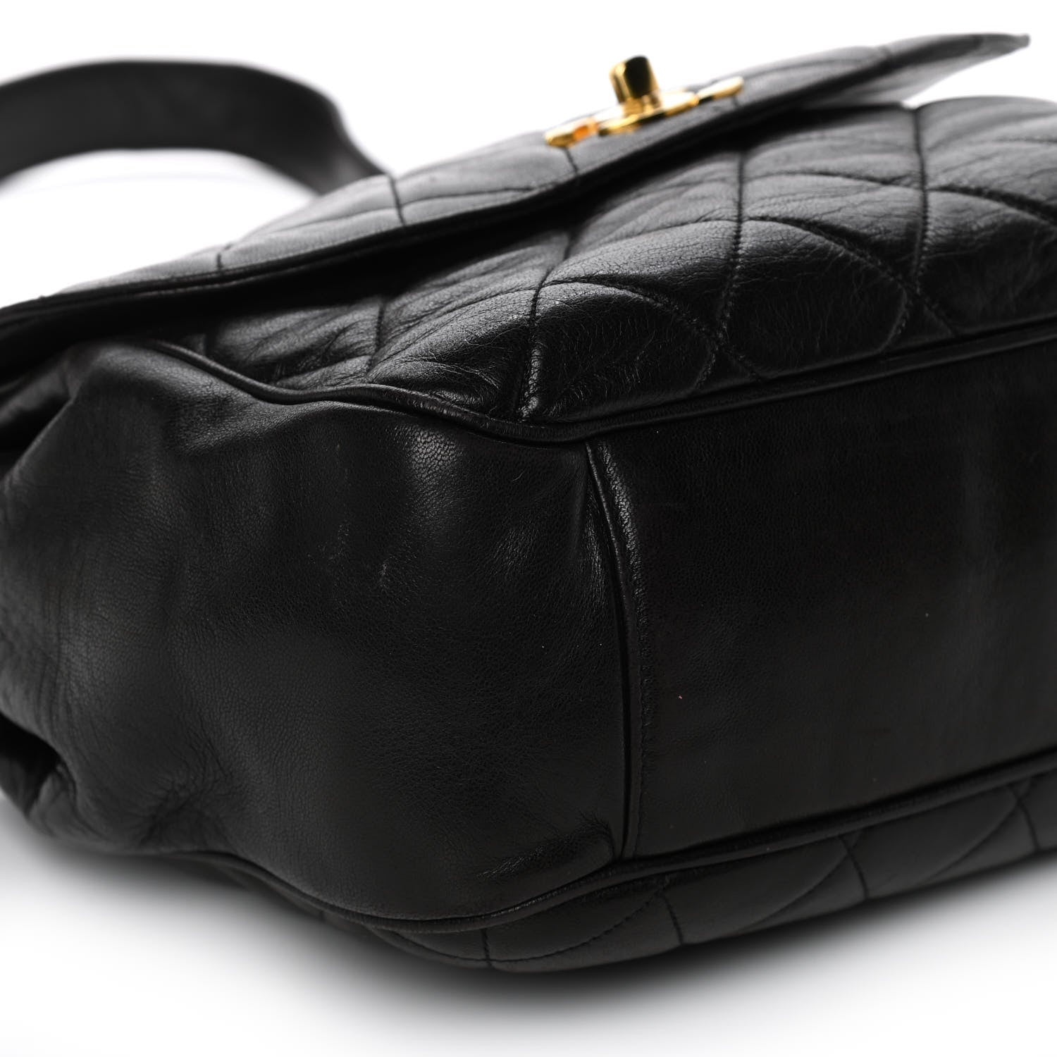 Chanel Lambskin Quilted CC Flap Shoulder Bag Black 8 of 10