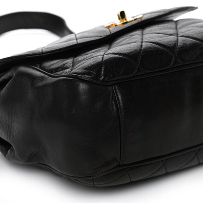Chanel Lambskin Quilted CC Flap Shoulder Bag Black 8 of 10