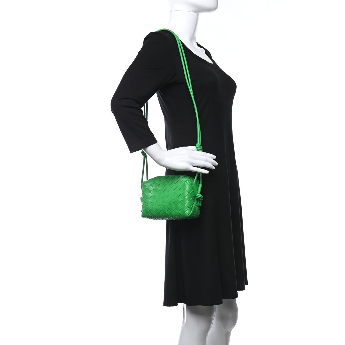 Nappa Intrecciato Mini Loop Camera Bag Parakeet