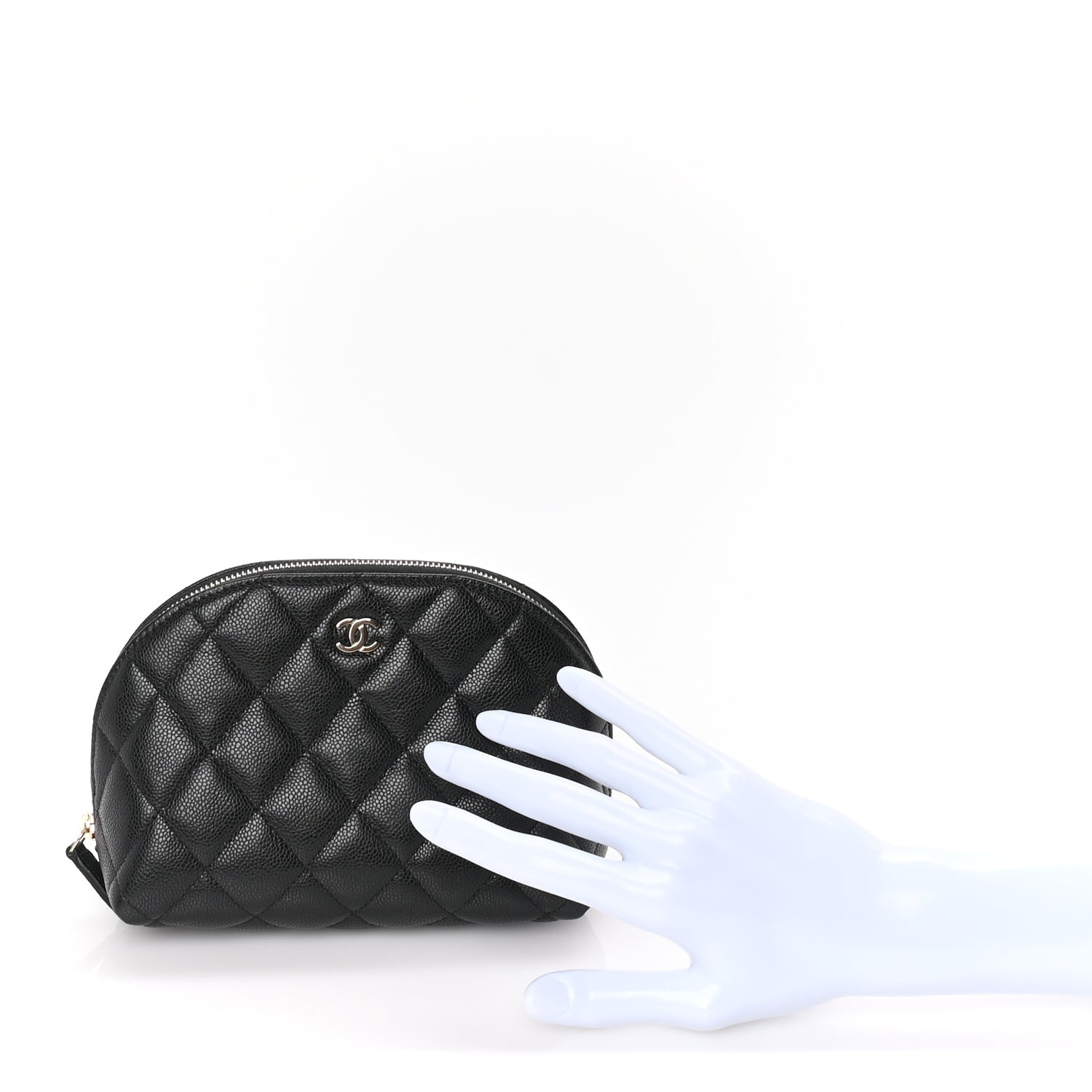 Chanel Caviar Quilted Cosmetic Case Black 2 of 7