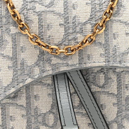 Christian Dior Oblique Saddle Chain Long Wallet Grey 8 of 11