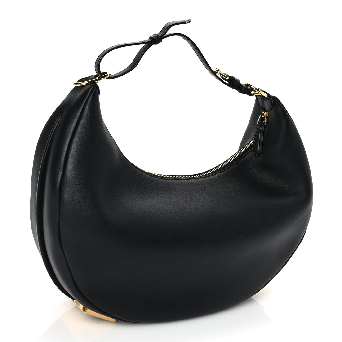 Vitello Grace Matte Medium graphy Hobo Bag Black
