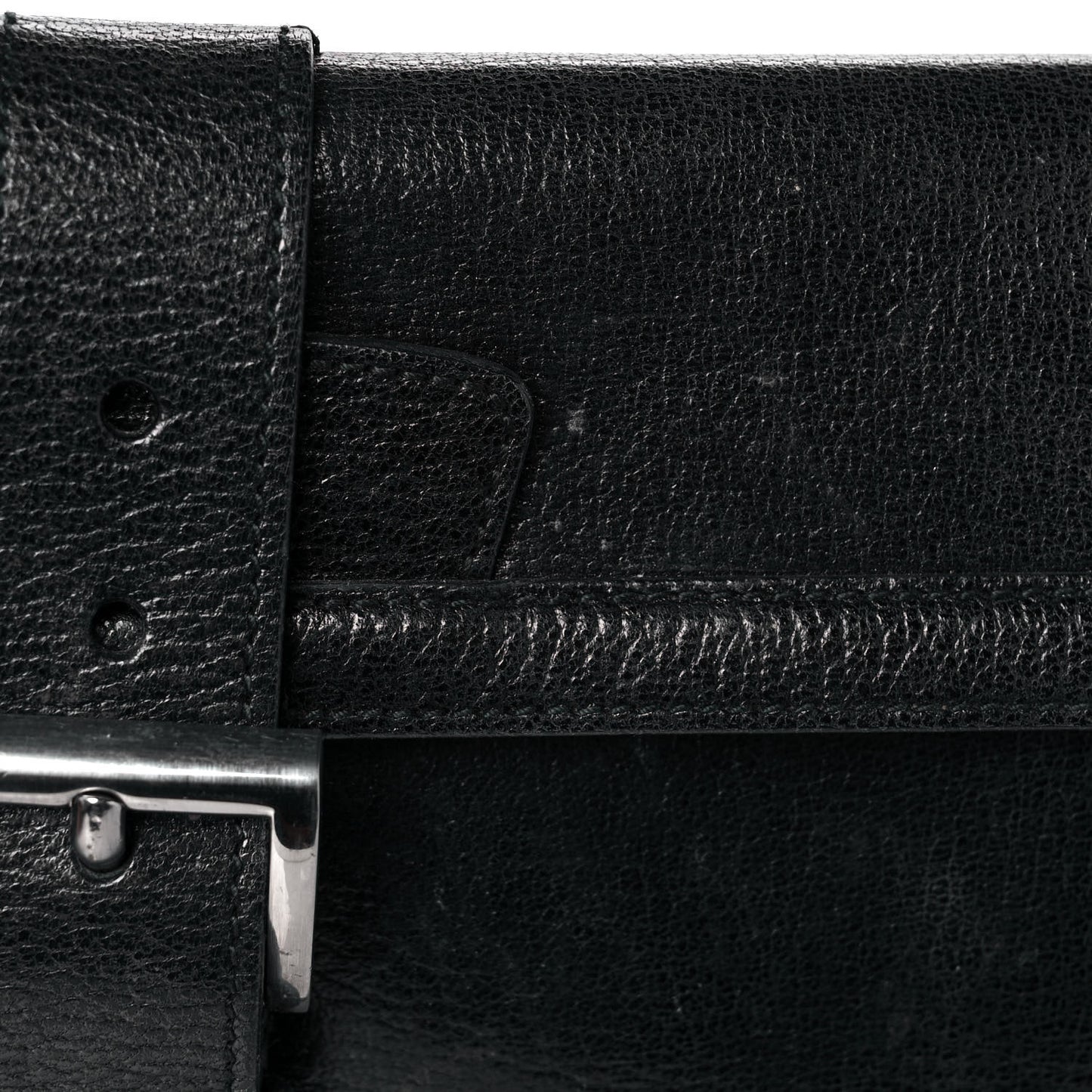 Goatskin Flap Bag Black