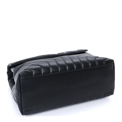 Saint Laurent Calfskin Y Quilted Monogram Medium Loulou Chain Satchel Black 4 of 9