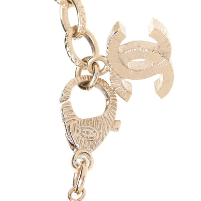 Chanel Crystal Baguette Pearl CC Necklace Gold 5 of 6