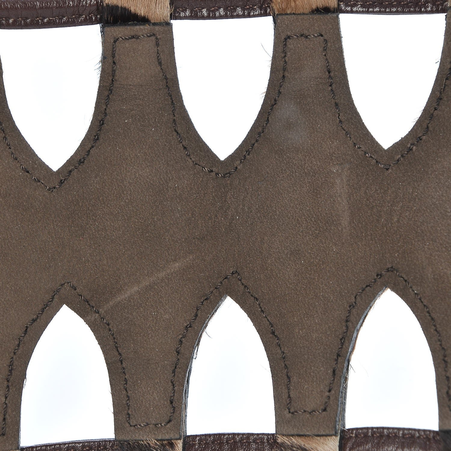 Alaia Pony Hair Triple Buckle Belt 75 Leopard 6 of 7