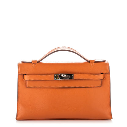 Hermes Swift Kelly Pochette Clutch Orange 1 of 20