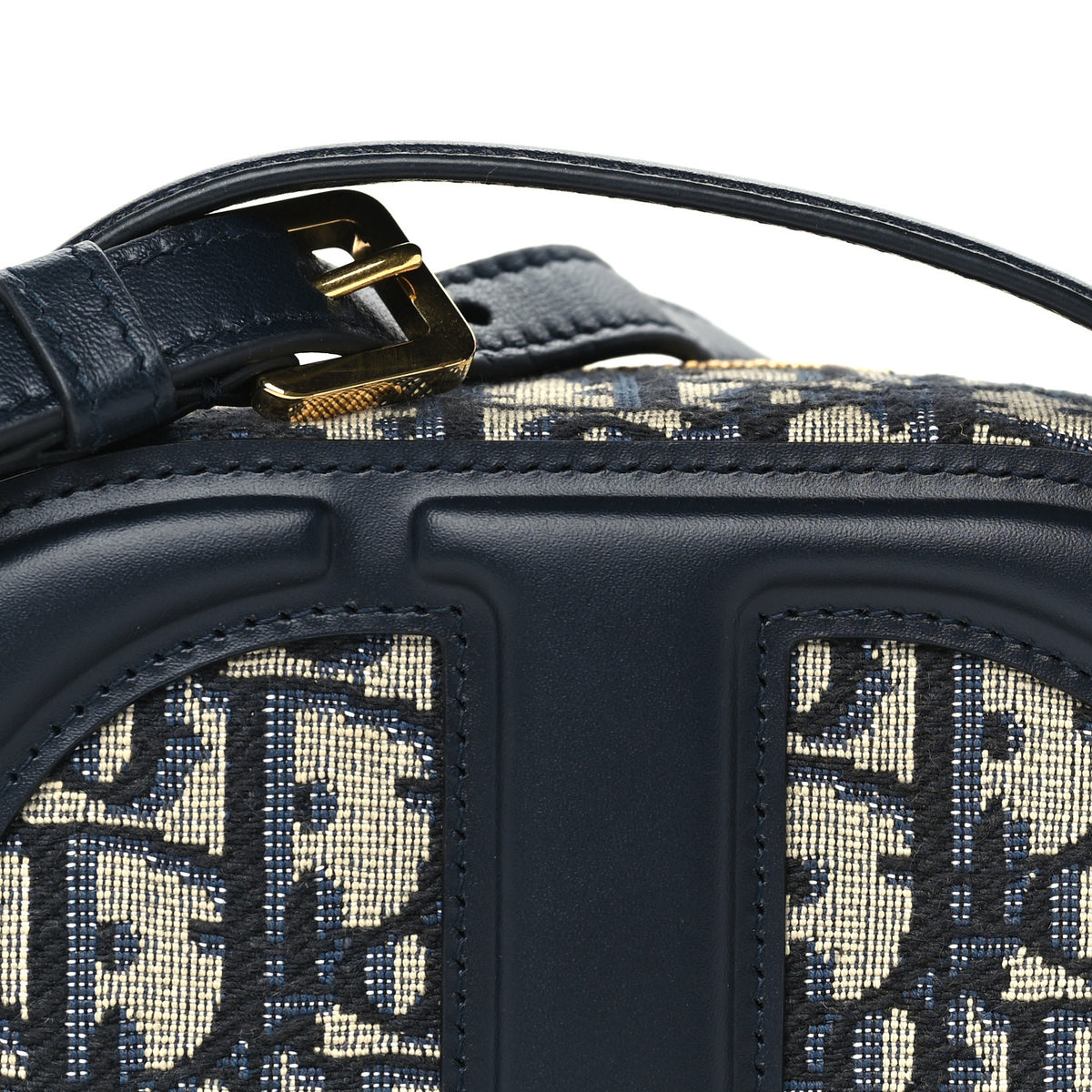 Oblique CD Signature Oval Crossbody Camera Bag Blue Multicolor