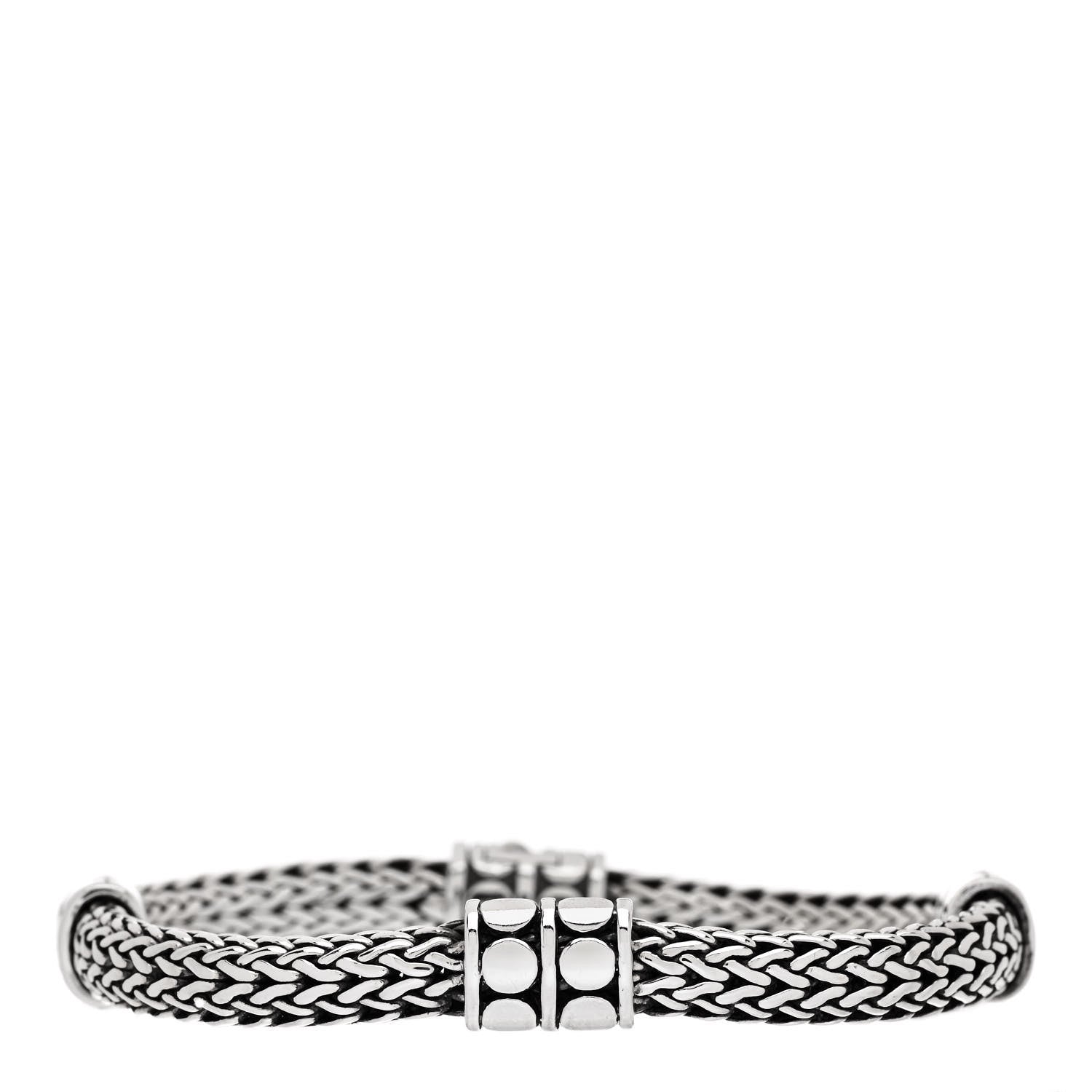 John Hardy Sterling Silver 6mm Four Station Classic Chain Dot Bracelet 1 of 3