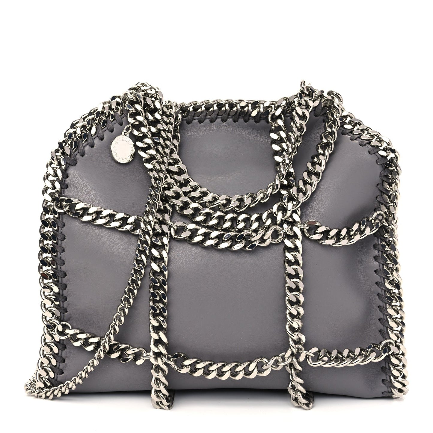 Eco Alter Nappa Mini Falabella Chain Cage Tote Grey