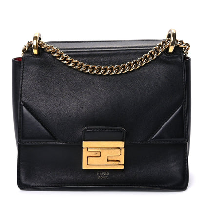 Fendi Vitello Grace Matte Small Kan U Shoulder Bag Black 1 of 7