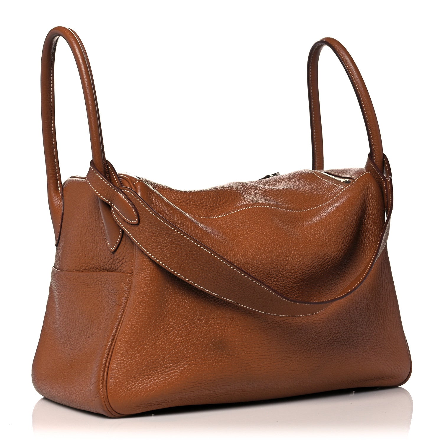 Hermes Taurillon Clemence Lindy 34 Gold 2 of 17