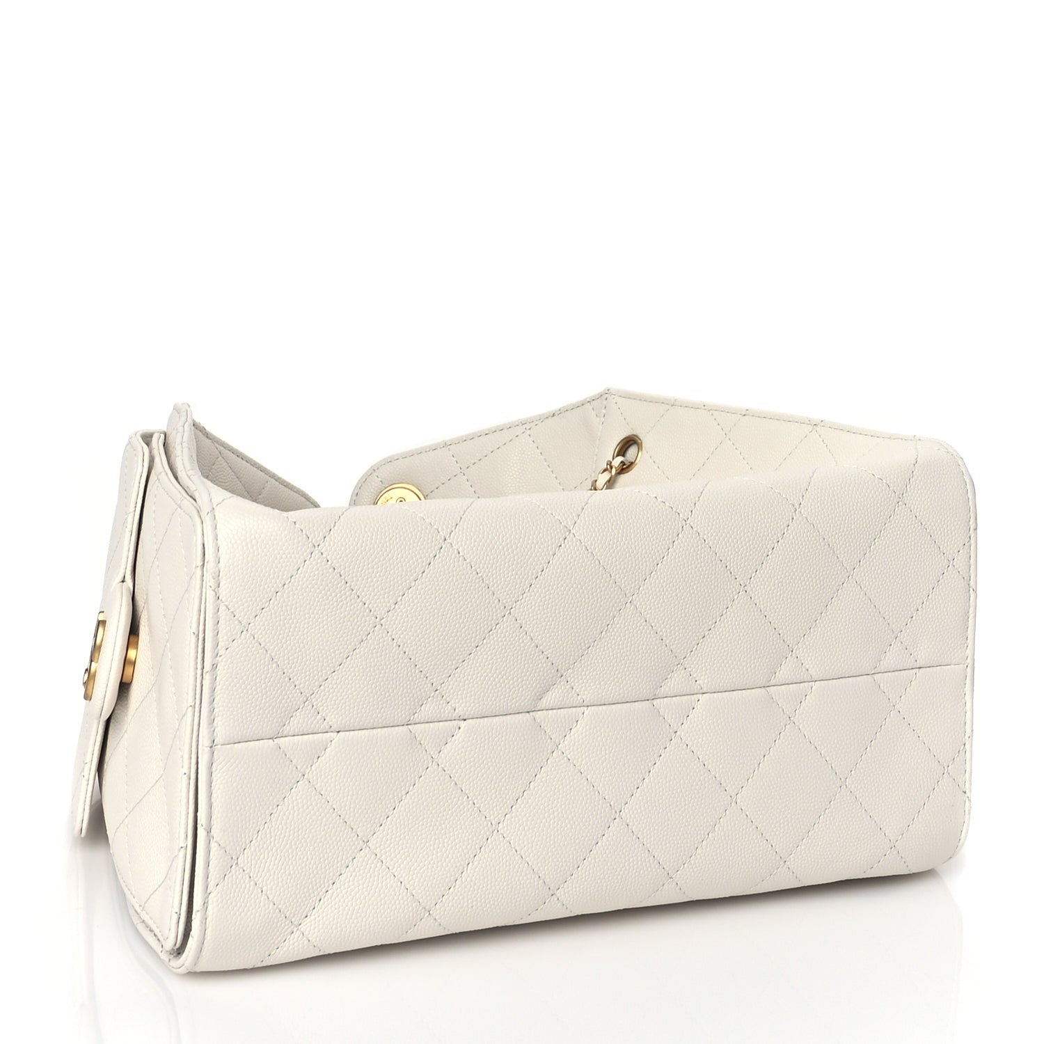 Chanel Caviar Quilted Small  25 Handbag White 3 of 9