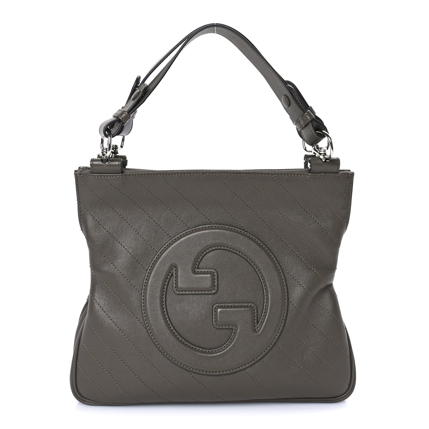 Gucci Sakai Be Green Calfskin Diagonal Stitched Small Blondie Tote Craclet Brown Craclet Brown 1 of 7