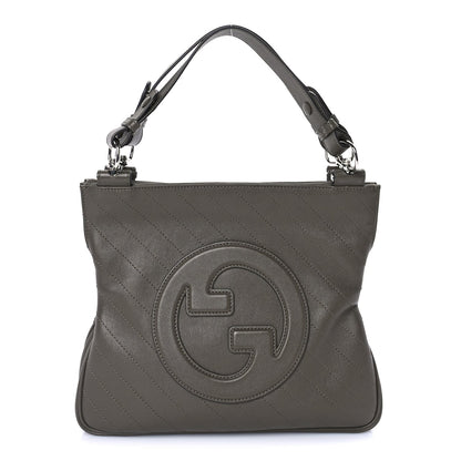 Gucci Sakai Be Green Calfskin Diagonal Stitched Small Blondie Tote Craclet Brown Craclet Brown 1 of 7